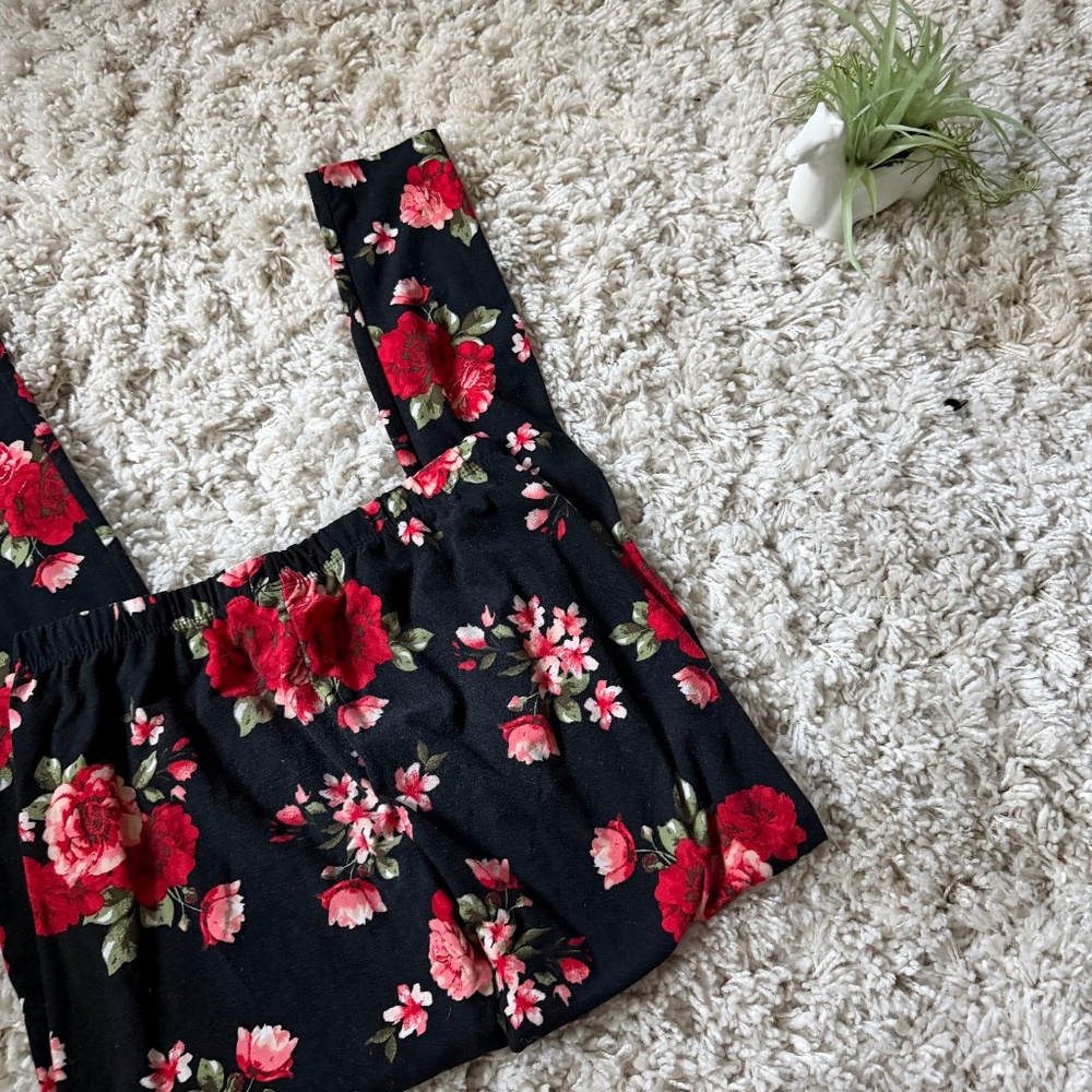 Super cute vintage women’s floral, soft size medium leggings - Picture 1 of 5